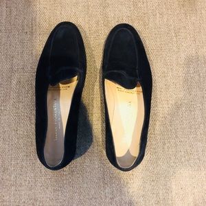 Silvia Fiorentina Navy Blue suede loafers shoes
